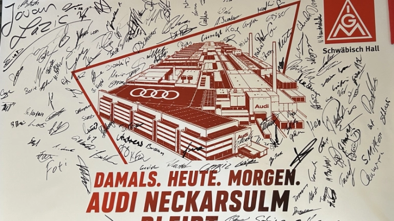 Auch Kolleginnen und Kollegen von Hornschuch in Weißbach haben unterschrieben.